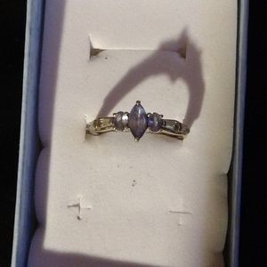 Vintage tanzanite silver 925 ring